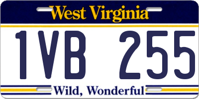 WV license plate 1VB255