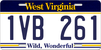 WV license plate 1VB261