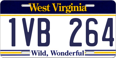WV license plate 1VB264