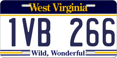 WV license plate 1VB266
