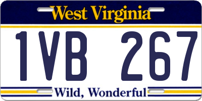 WV license plate 1VB267