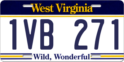 WV license plate 1VB271