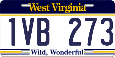 WV license plate 1VB273