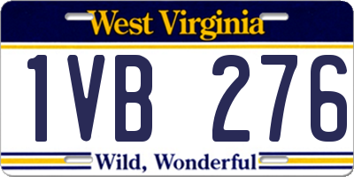 WV license plate 1VB276