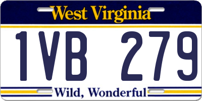 WV license plate 1VB279
