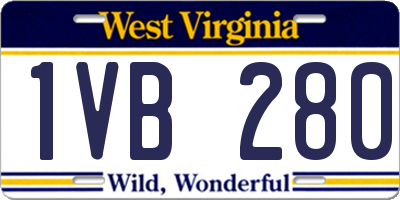 WV license plate 1VB280