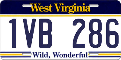 WV license plate 1VB286