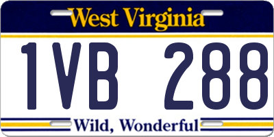 WV license plate 1VB288