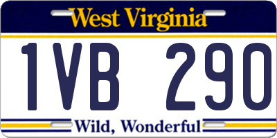 WV license plate 1VB290