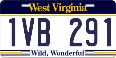 WV license plate 1VB291