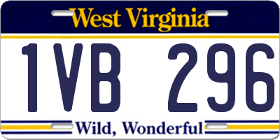 WV license plate 1VB296