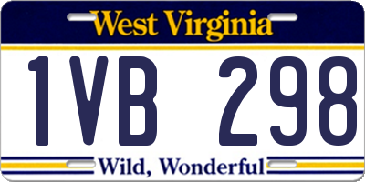 WV license plate 1VB298