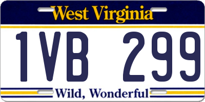 WV license plate 1VB299
