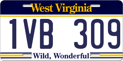 WV license plate 1VB309