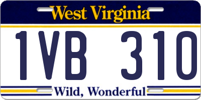 WV license plate 1VB310