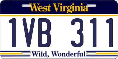 WV license plate 1VB311