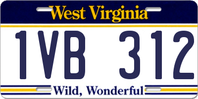 WV license plate 1VB312