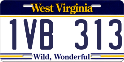 WV license plate 1VB313
