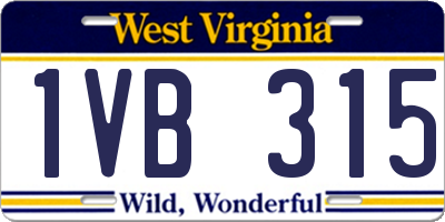 WV license plate 1VB315