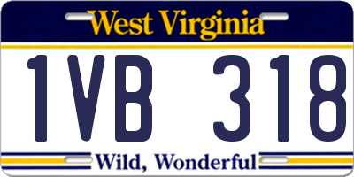 WV license plate 1VB318