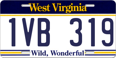 WV license plate 1VB319