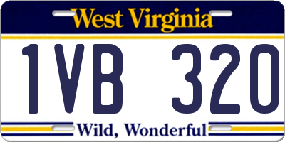 WV license plate 1VB320