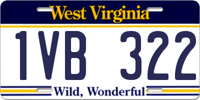 WV license plate 1VB322