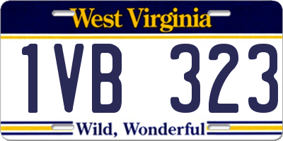 WV license plate 1VB323