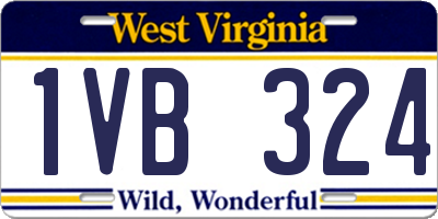 WV license plate 1VB324