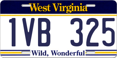 WV license plate 1VB325