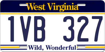 WV license plate 1VB327