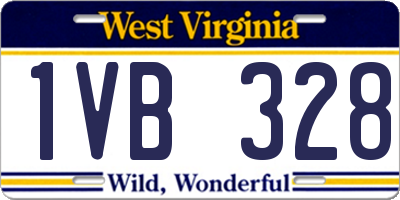 WV license plate 1VB328