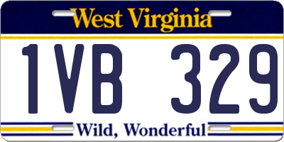 WV license plate 1VB329