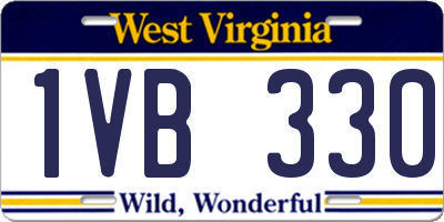 WV license plate 1VB330