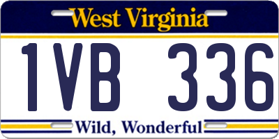 WV license plate 1VB336