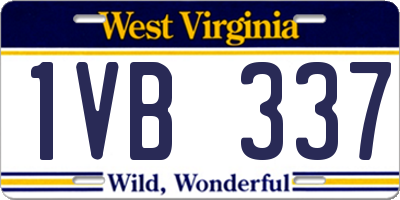 WV license plate 1VB337