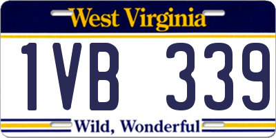 WV license plate 1VB339