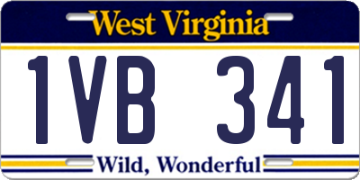 WV license plate 1VB341