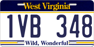 WV license plate 1VB348