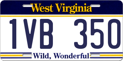 WV license plate 1VB350
