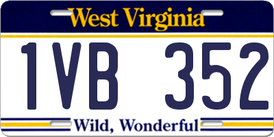 WV license plate 1VB352