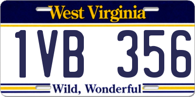 WV license plate 1VB356