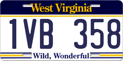 WV license plate 1VB358
