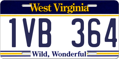 WV license plate 1VB364