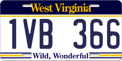 WV license plate 1VB366