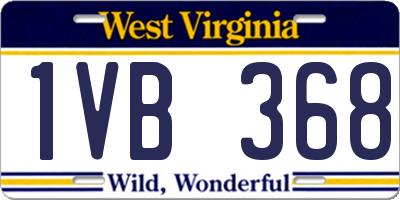 WV license plate 1VB368