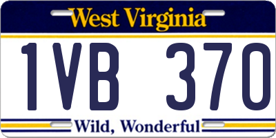 WV license plate 1VB370