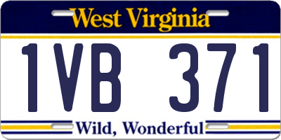 WV license plate 1VB371