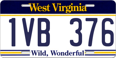 WV license plate 1VB376