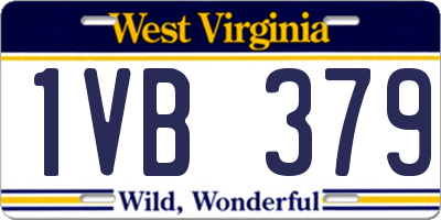 WV license plate 1VB379